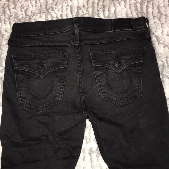 Halle Mid-Rise Super Skinny Black Jeans with Flaps - Picture 6 of 6